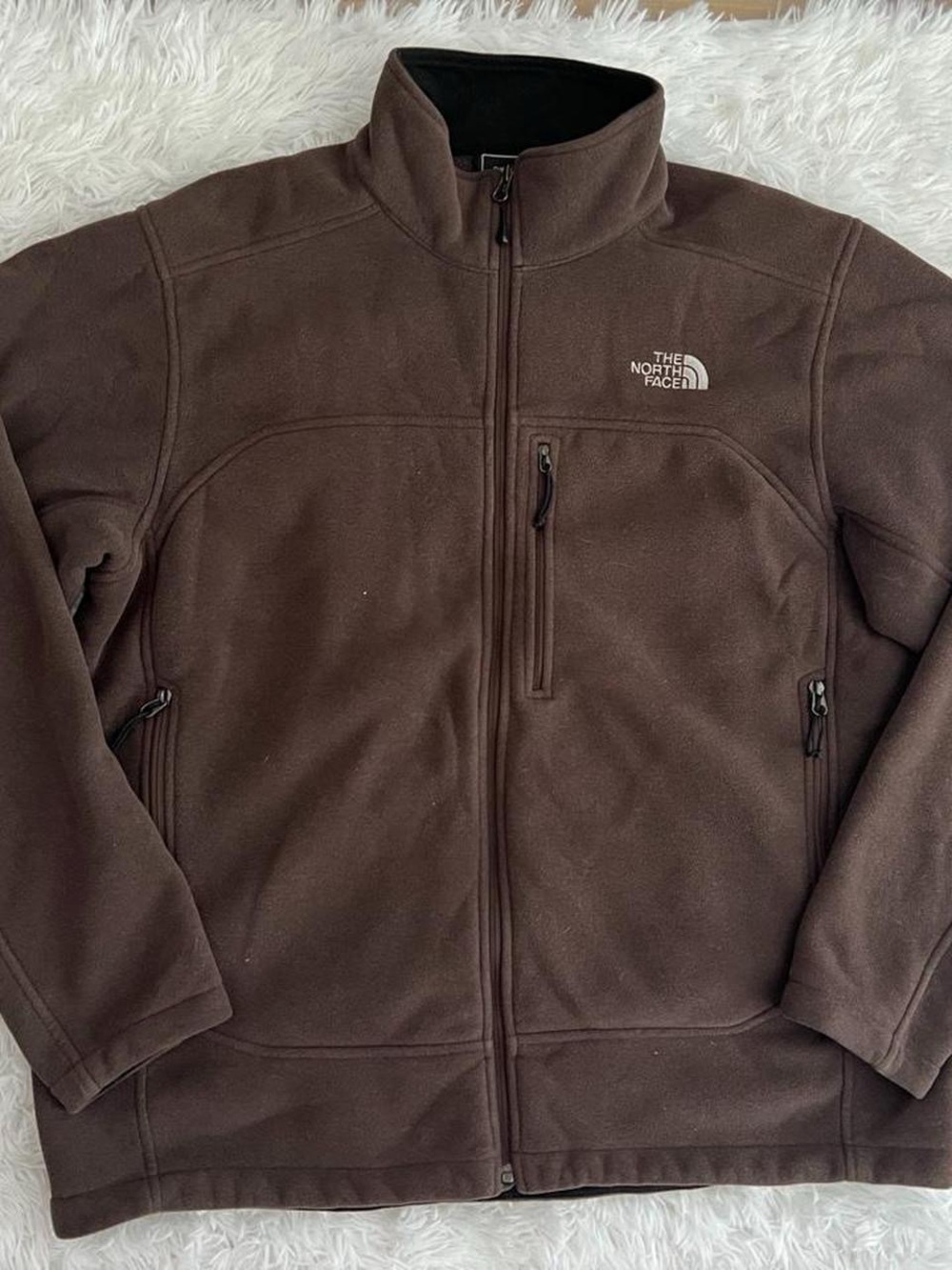 The North Face Men's Dark Brown Full-Zip Fleece Jacket